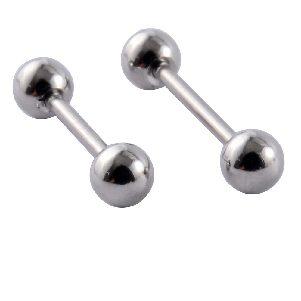 Stainless Steel Ear Tragus Cartilage Piercing Silver Color Ball Earring Conch Ear Lobe Stud Helix Cartilage Piercing Jewelry