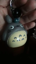 LLavero de animales de Totoro para hombre o mujer, llavero de piel con abalorio de Metal para bolso de coche