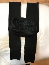 Invierno cálido de talla grande Leggins Color sólido terciopelo de las mujeres mallas de cintura alta elástico negro dropshipping. Exclusivo.