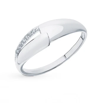 

Silver ring with cubic zirconia sunlight sample 925 test