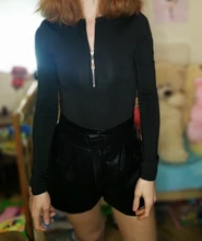 Women Jumpsuits Spring Long-Sleeve Skinny Zipper Sexy Solid Fashion Sheath CNYISHE