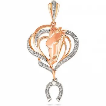 

Kabarovsky pendant with 42 red gold diamonds