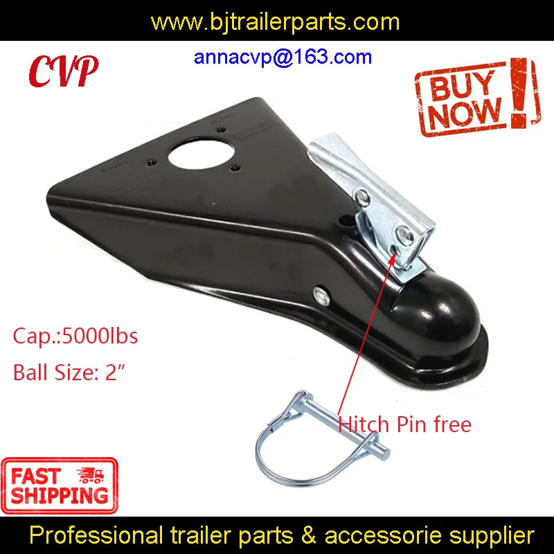 CVP 2"Ball A-Frame Trailer Coupler Hitch Couping 5,000 Ibs CA5100B RV Parts Camper Accessories Caravan Pin