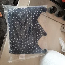 Almohada adaptable a la forma de bebés para habitación, almohada de algodón puro con estampado de puntos para bebés, ropa de cama para habitación