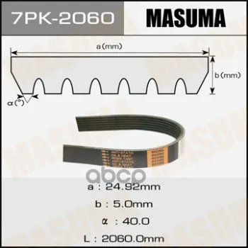 Ремень Ручейковый Masuma 7pk2060 Masuma арт. 7PK2060