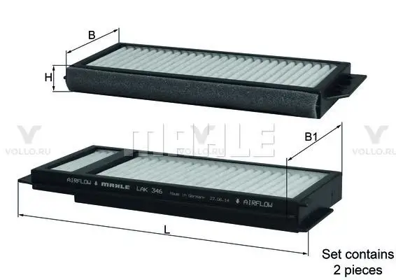 KNECHT LAK346/S Фильтр салона MAZDA 3/5 03- угольный(упак.2шт