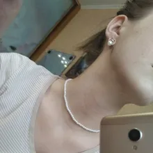 17KM-gargantilla de perlas para mujer, collar con colgante Simple elegante, joyería de boda 2021