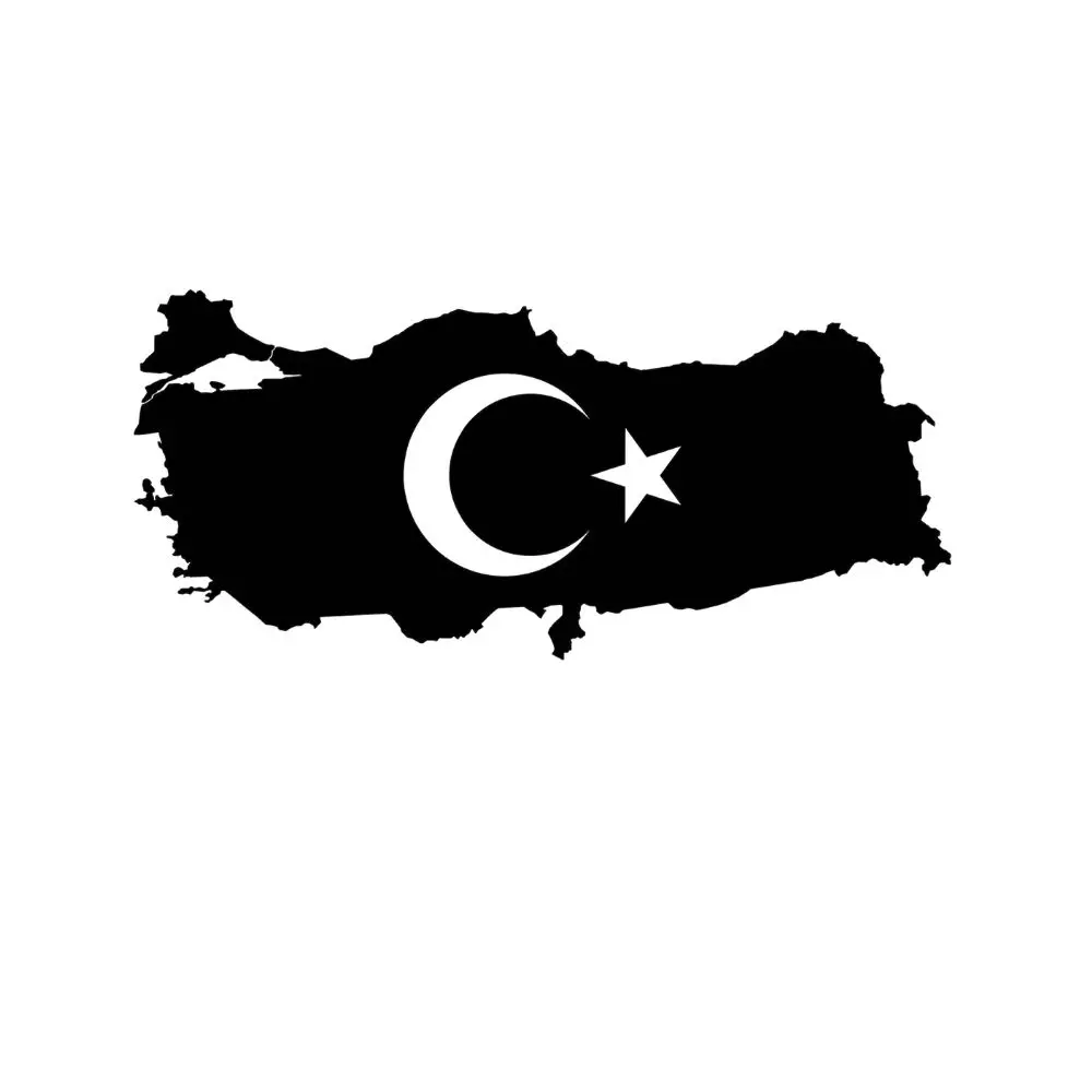Turkey Flag Map Wall Art Decal Flag Vinyl Sticker Home And School Decoration Removable A003209