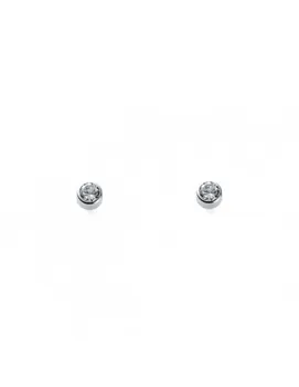 

Baby earrings or Girl White Gold Chatón Round 3 mm (9kts)