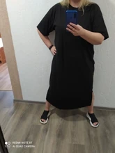 Casual Dress Short-Sleeve Maxi Befree Black Plus-Size Cotton Women Ladies Xxxl 4xl 5xl