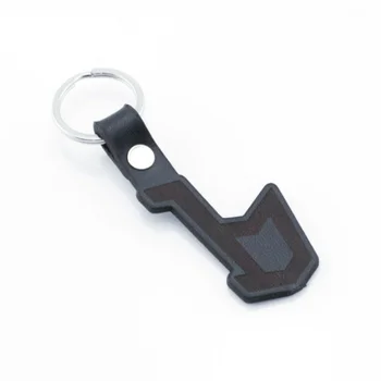 

BERTONE keychain leather key ring key chain Schlüsselring porte-cles portachiavi laser cut Size: 73x41x3mm