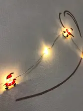 Tira de luces LED de 2M para decoración navideña, 20LED, Papá Noel, copo de nieve, árbol luz, decoración para el hogar, 2020, adorno de Navidad, regalo de Navidad, Año Nuevo