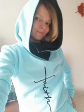 Hoodies Sweatshirts Pullovers Long-Sleeve Warm Christmas Autumn Winter Faith Women Casual