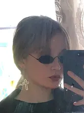 Cruz hueca-pendientes colgantes de Metal, joyería, Pendientes de gota geométricos, Harajuku, AXYD