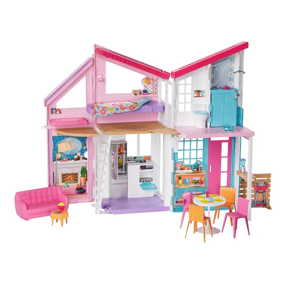 Barbie house Malibu, two-story folding doll house with furniture and  accessories, recommended age + 3 (Mattel FXG57) - AliExpress