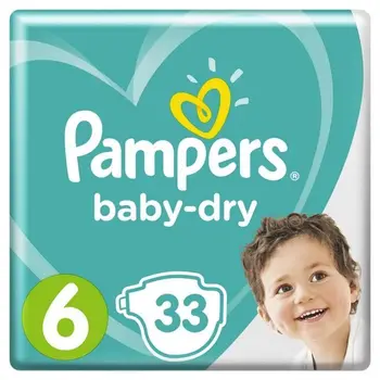 

Pampers Baby-Dry Size 6, 13-18 kg 33 Layers-Giant