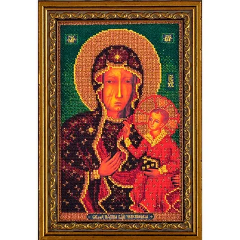 

B194 set for embroidery with beads crochet 'богородица tchenstokhov'17 * 27 cm