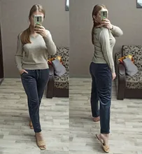 Corduroy Pants Trousers Velvet Fleece Winter Thick Black Female Women Straight for Workout