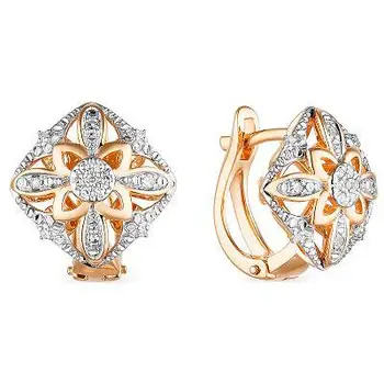 

Alcor earrings with 30 diamonds in red gold
