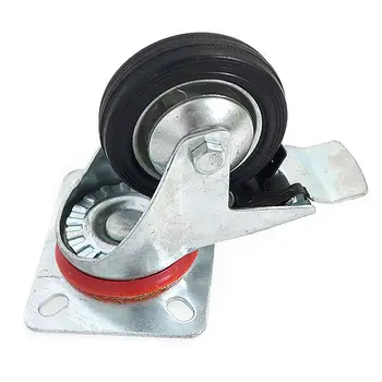 

80mm wheel on swivel bracket with brake n182080db