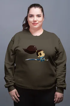 

Angemiel Wear Sitting Sweet Yasuo Green Women Sweatshirts