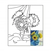 

Canvas on cardboard sonnet primed with a contour "Still Life" № 8 30x40 cm