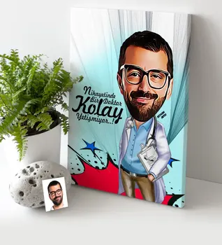 

Personalized Mr Doctor Cartoon Canvas Table (30x50 cm.)-5