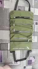 Rollo de herramientas enrolladas multiusos, bolsa de llaves enrolladas, utensilio para colgar, bolsa con cremallera