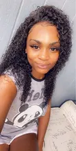 Cynosure-pelucas de cabello humano con encaje frontal para mujeres negras, Remy, rizado, brasileño, prearrancado, cierre de encaje, 13x4/13x6