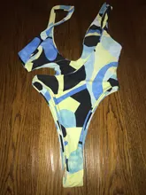 Bañador Sexy de una pieza para mujer, traje de baño estampado, mono de un hombro, Monokini de realce, brasileño, ropa de playa para verano, 2021