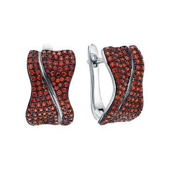 

Silver earrings with cubic zirconia sunlight sample 925