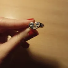 Anillos creativos de cara llorando para mujer, nueva moda femenina, anillo ajustable, joyería de Bar para mujer, joyas del Club nocturno, regalos