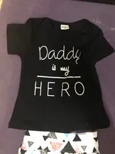 T-Shirt Headband Outfits-Set Pants Clothes-Daddy-Is-My-Hero Baby-Girl Summer Newborn