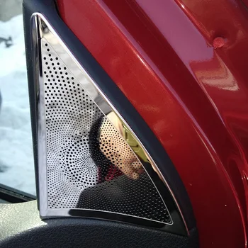 

Stainless steel front door window triangle side mirrors panel decorative molding cover trim for Renault Dacia Logan II Sandero 2