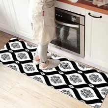 Else, черный, белый, дамасский, винтажный, 3d принт, не скользит, микрофибра, кухонный счетчик, современный, декоративный, моющийся коврик