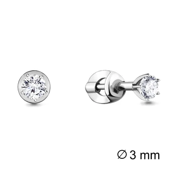 

Aquamarine studs with Swarovski cubic zirconia, 925 sterling silver