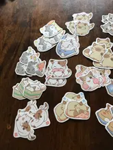 45 unids/caja mi travieso gatos Mini Diy etiqueta engomada de papel de álbum diario decoración de colección de recortes etiqueta papelería de Kawaii