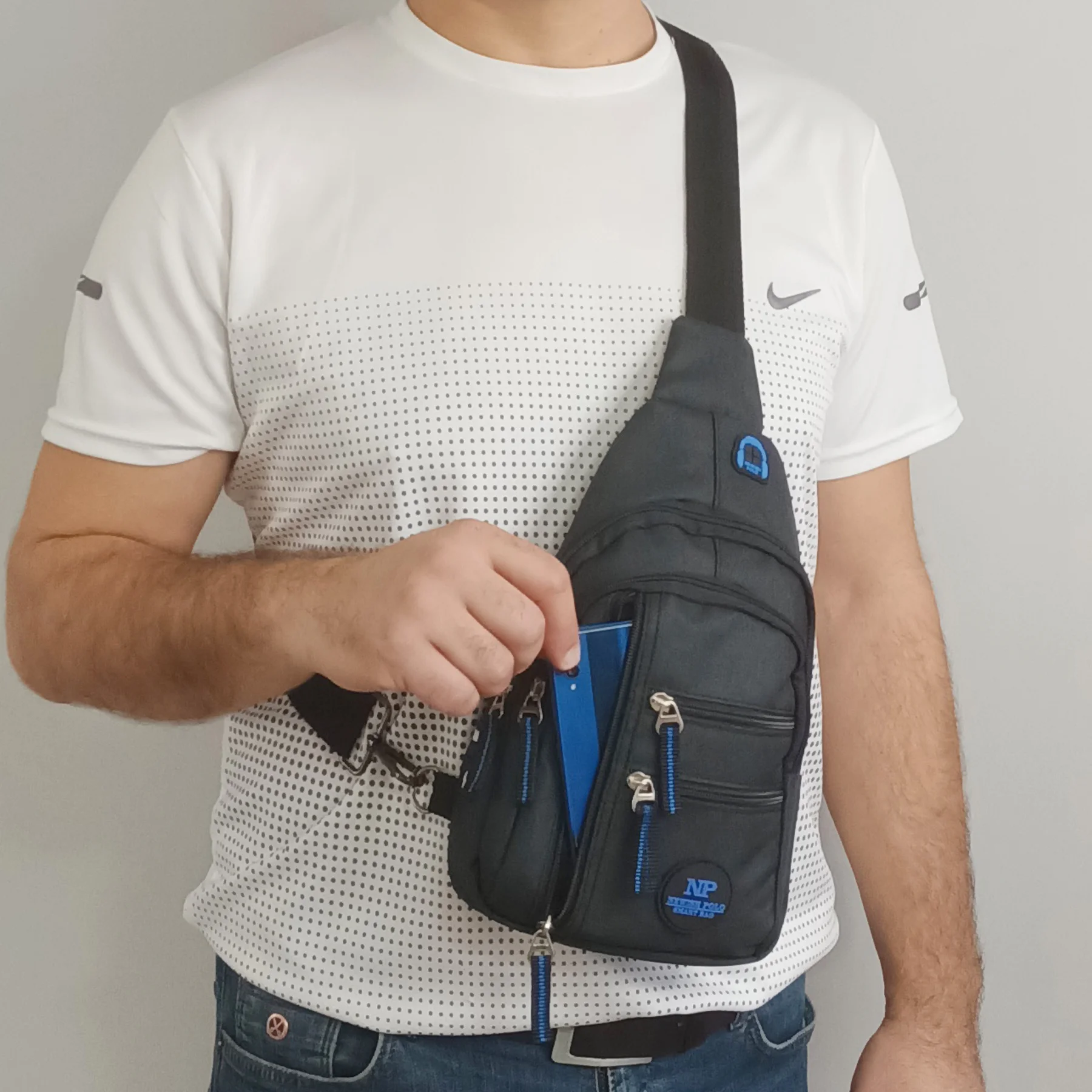 Lederax-Bolsos de pecho de tela Oxford para hombre, bolso de hombro pequeño, bolsos de pecho deportivos de alta calidad