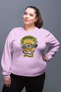 

Angemiel Wear Vintage Recovery Motorcyle Pink Women Sweatshirts