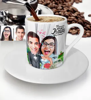 

Personalized Maried Cartoon Turkish coffee Cup-1