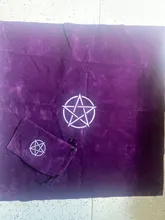 Mantel de lona de Pentagrama con bolsa, lona de terciopelo, aleros, Pentacles, estera