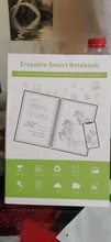 Bloc de notas de papel reutilizable, libreta inteligente borrable, con forro, para usar con bolígrafo, diario de oficina, para dibujo escolar, regalo