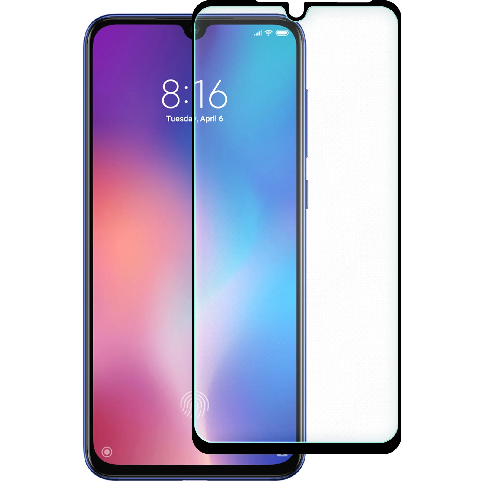 Закаленное Стекло Экран протектор Xiaomi Mi A1/A2/A3/5X/6X/8/9/9 T/LITE/PRO черный - Цвет: MI9 9Lite 9Pro