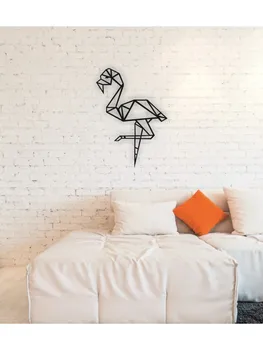 

Linewallart Flamingo Metal Wall Art Decor Portrait