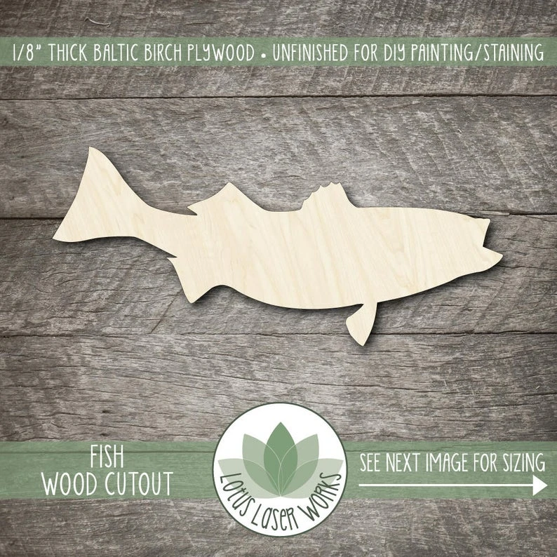 unfinished wood fish