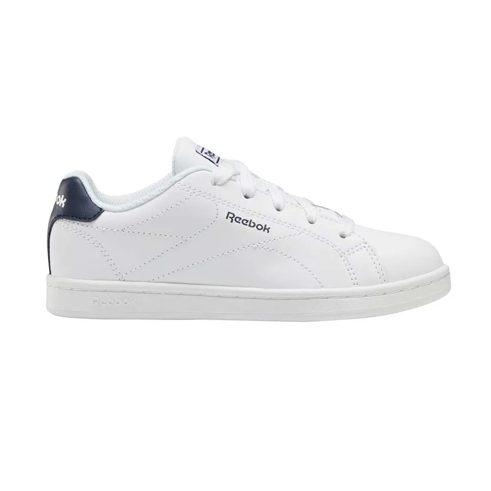 ZAPATILLAS DE DEPORTE REEBOK, ROYAL COMPLETE CLN 2.0, EF6844, NIÑO, NIÑA, COLEGIAL, CASUAL, CORDON, COLOR BLANCO CON AZUL MARINO