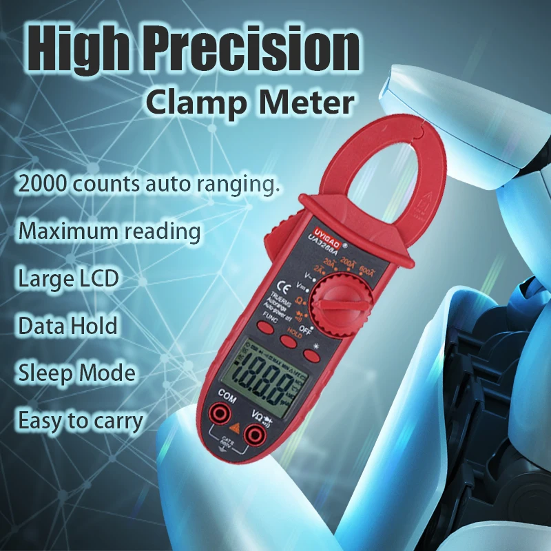 

Pro Mini Digital Clamp Meter True Rms Capacitance Hz Ohm Frequency Temp 600A Amperimetrica Multimeter Clamp Tester