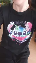 Playera con puntadas de Disney para mujer, camiseta de dibujos animados, camiseta blanca a la moda para hombre y mujer, gran oferta