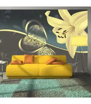 

Photo Mural-Lily on a gray background