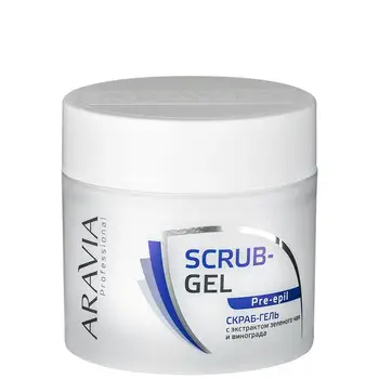 

Scrub gel before депиляцией with extract of tea, 300 ml, aravia professional